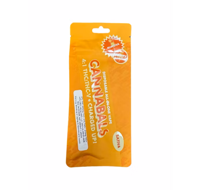 Photograph of product: Cannabals | Vape | Mood State: Party: Mimosa | 1g AIO