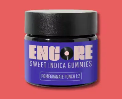 Photograph of product: Pomegranate Punch [10mg TH-oui : 5mg CBN] Gummies || Encore