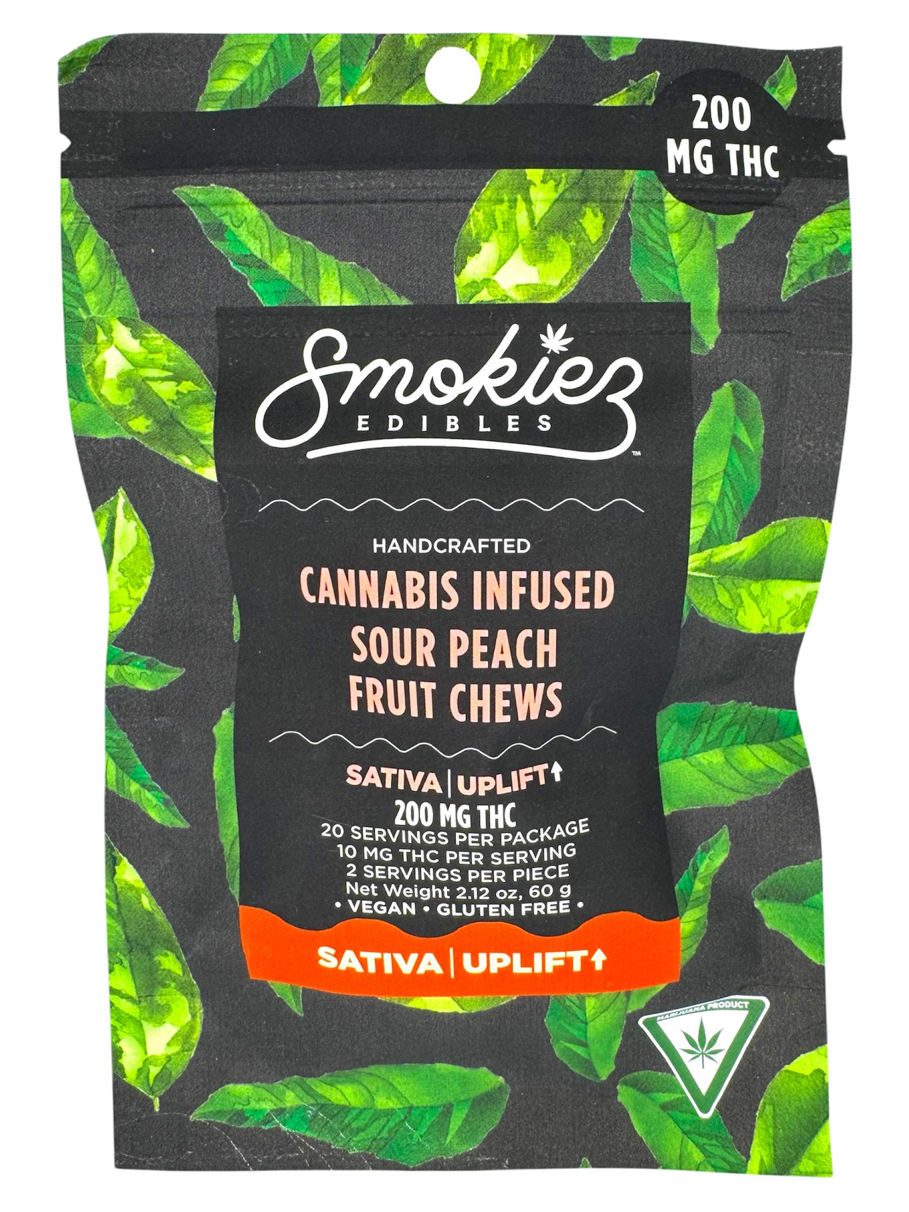 Photograph of product: 200mg Sour Peach Fruit Gummies