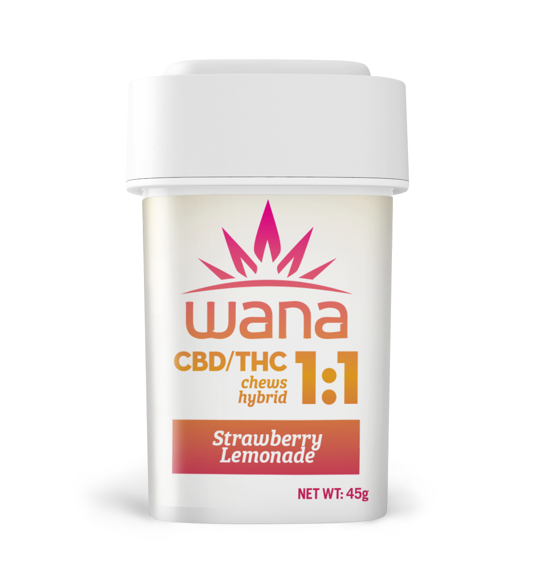 Photograph of product: Wana 1:1 Strawberry Lemonade Gummies 100mg Cbd/100mg Thc