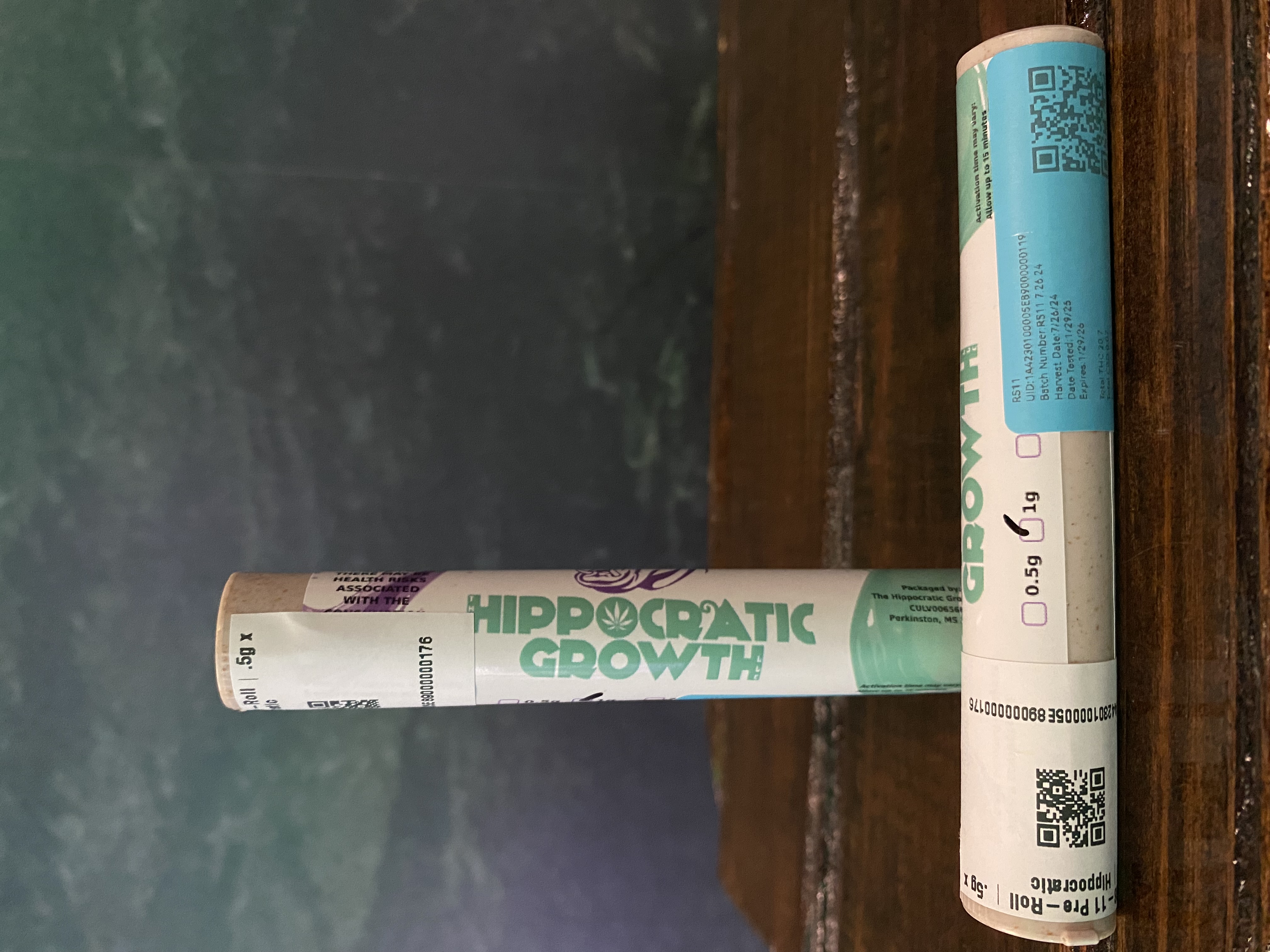 Photograph of product: RS-11 Pre-Roll x 2 | Hippocratic