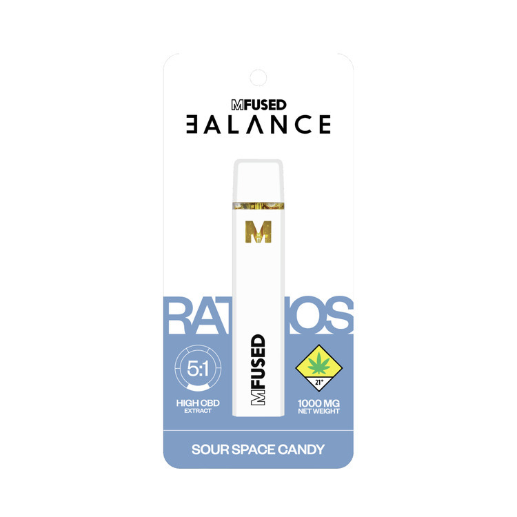Photograph of product: Balance Ratios: CBD 5:1 Sour Space Candy - Disposable Cartridge