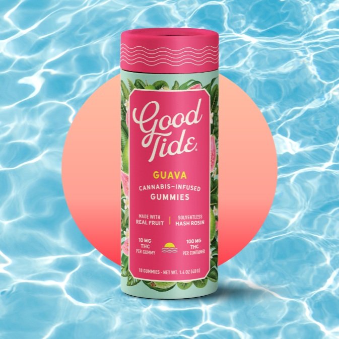 Photograph of product: Good Tide | Guava | 200mg | au chocolat Rosin Gummies