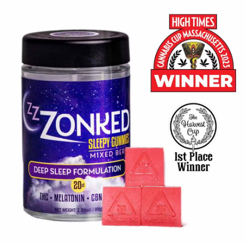 Photograph of product: Gummies - Mixed Berry - 1:1:1 (TH-oui:CBN:CBD) - 20Pcs - Zzzonked Nova Farms