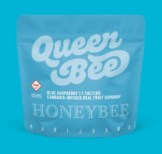 Photograph of product: Queen Bee Blue Raspberry - 1:1 Gumdrop - 100mg