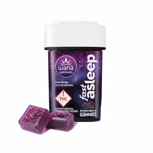 Photograph of product: Wana Chews Quick (100mg) 10ct Dream Berry