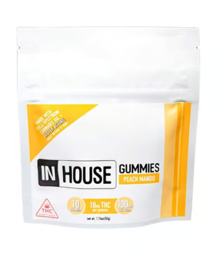 Photograph of product: In House Fast Acting Gummies Peach Mango 10mg