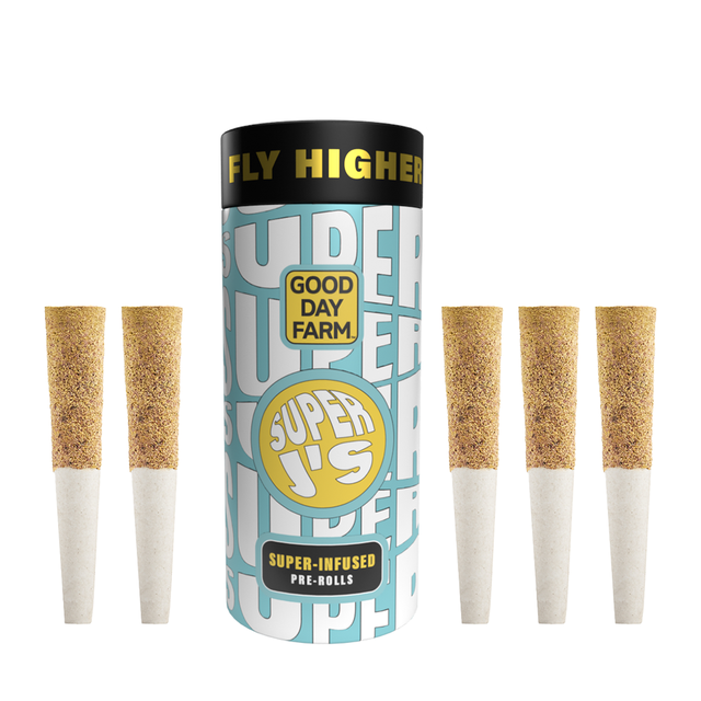 Photograph of product: GDF: Infused Pre-Roll Pack | Shortbread x Biscotti Toast | Super J's ea | 5pk