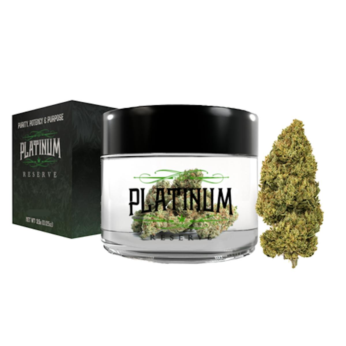 Photograph of product: Platinum Reserve | Titan OG | Flower - 3.5g