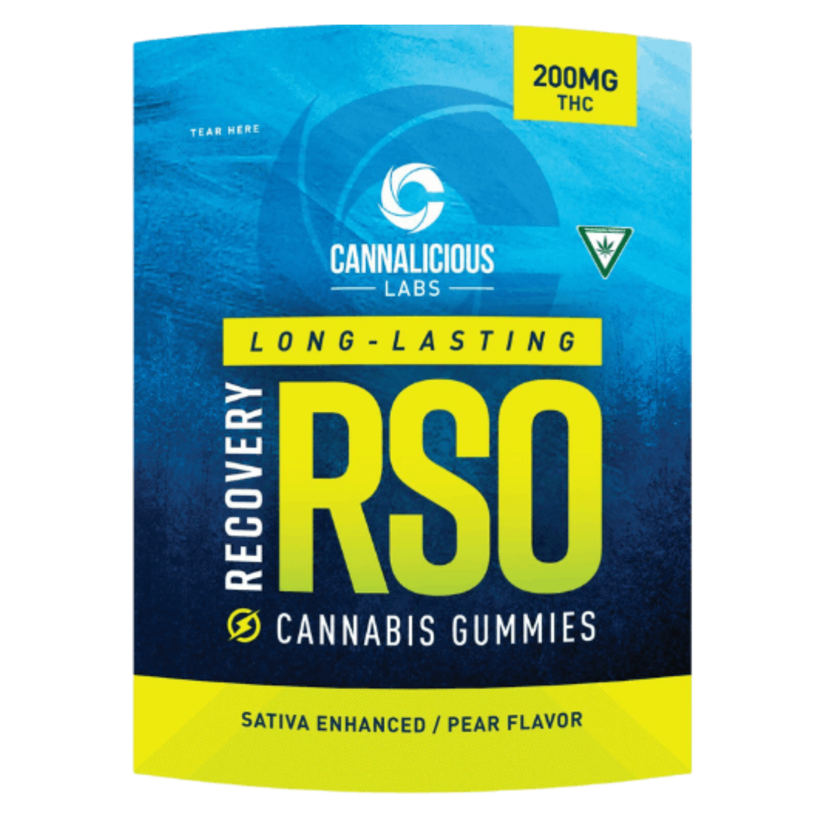 Photograph of product: Cannalicious Labs | Pear RECOVERY | RSO Gummies | 200mg