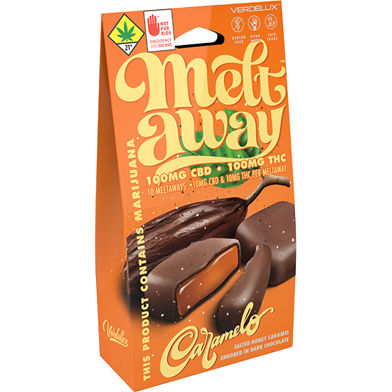 Photograph of product: Meltaway 1:1 Honey Caramelo Chocolate Truffle 10-pack Edibles Verdelux | 200mg