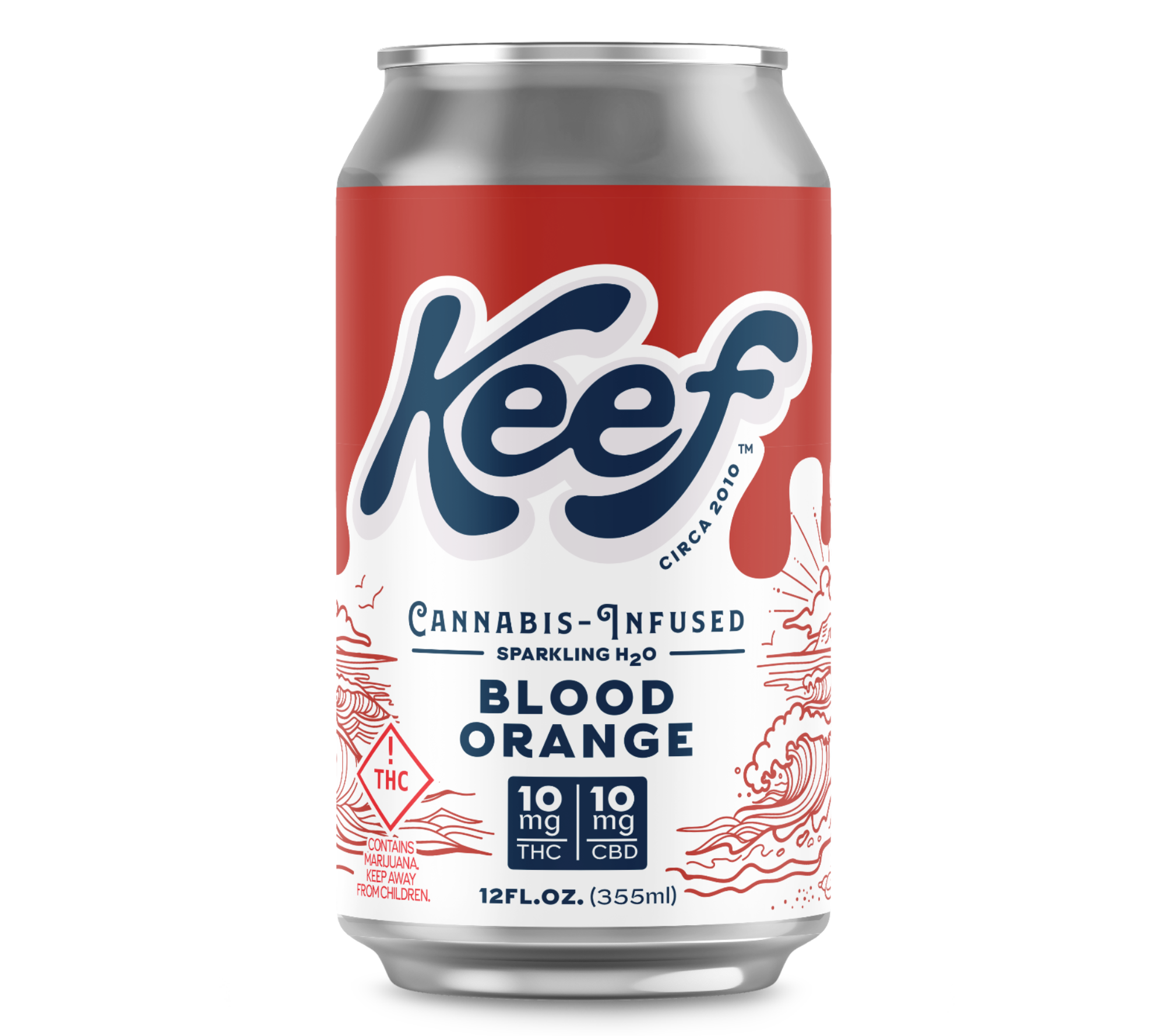 Photograph of product: Keef Sparkling H2O- Blood Orange 1:1