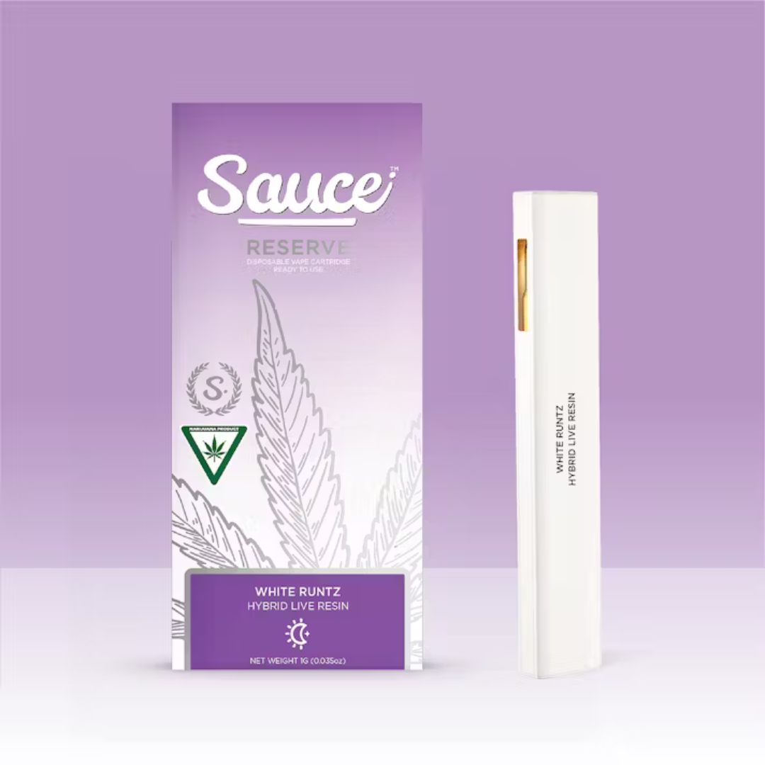 Photograph of product: Sauce Essentials Live Resin Disposable | White Runtz