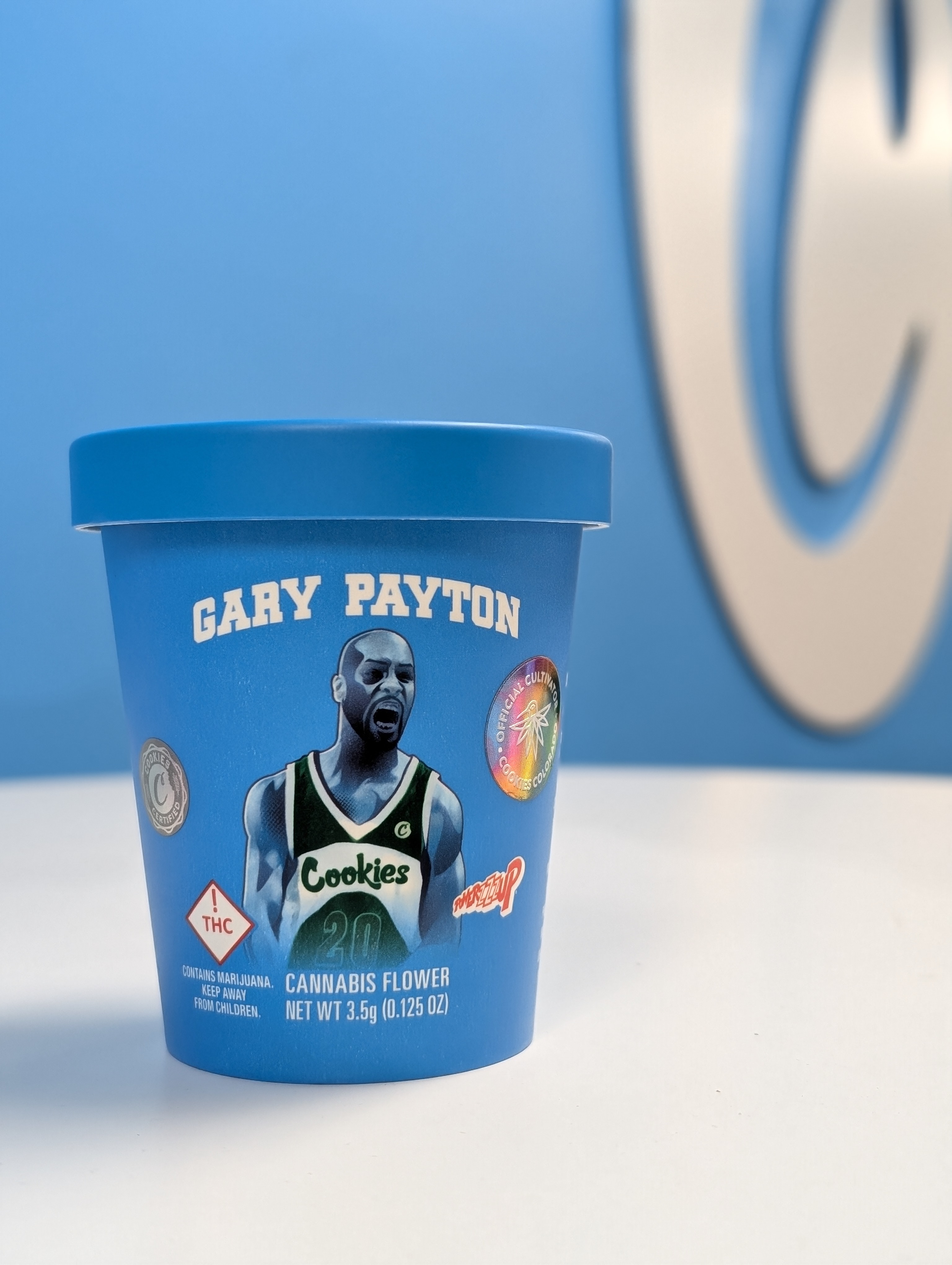 Photograph of product: Cookies - Gary Payton (I/H) - Flower Tub - 3.5g
