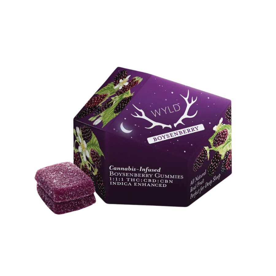 Photograph of product: Boysenberry 1:1:1 | 100mg 10 Pieces