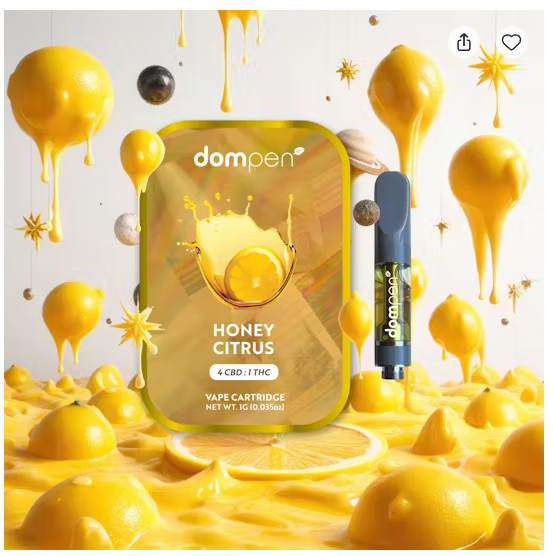 Photograph of product: Honey Citrus [H] 4:1 CBD:TH-oui 510 | Dompen