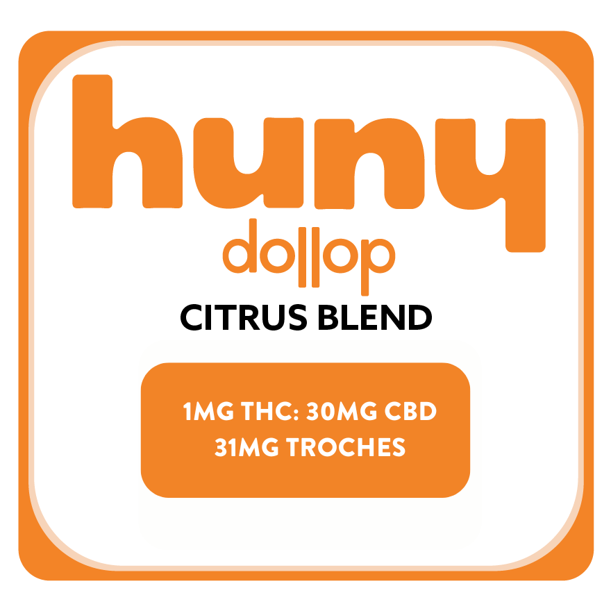Photograph of product: Citrus Blend | 31mg 1:30 TH-oui: CBD Dollop Troches | 10pk
