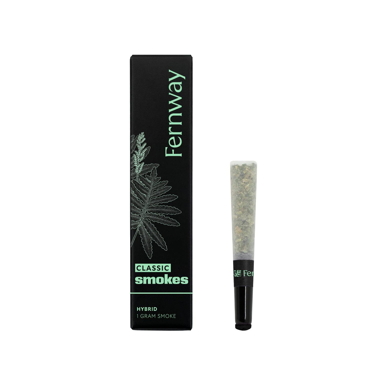 Photograph of product: Fernway Classic Smokes 1g Preroll - Hybrid Blend