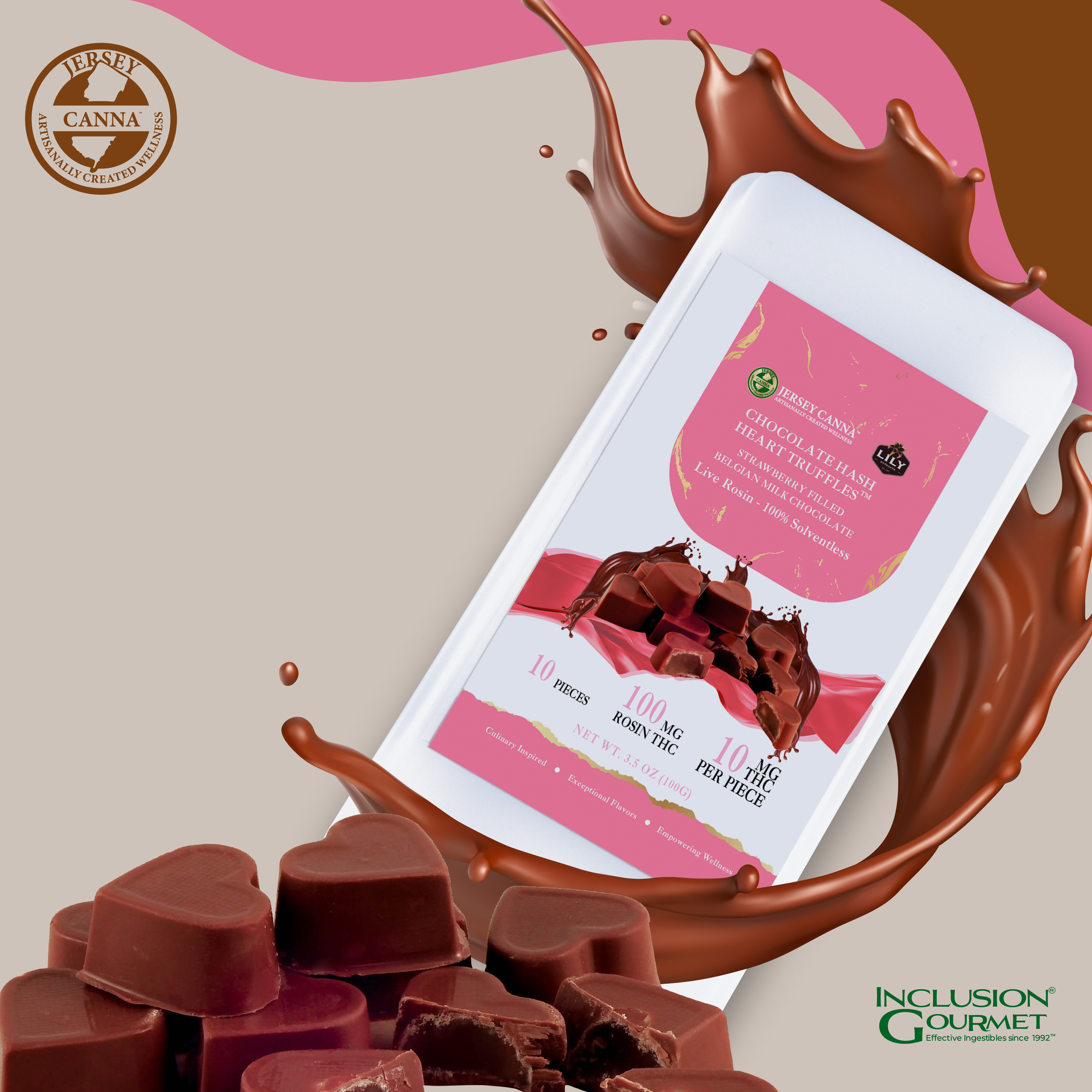 Photograph of product: Chocolate Heart au chocolat Truffles