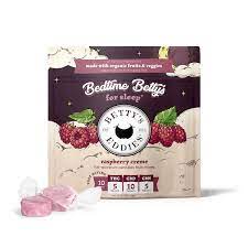Photograph of product: Bedtime Raspberry Crme CBN:TH-oui Taffy Chews | 10 Servings