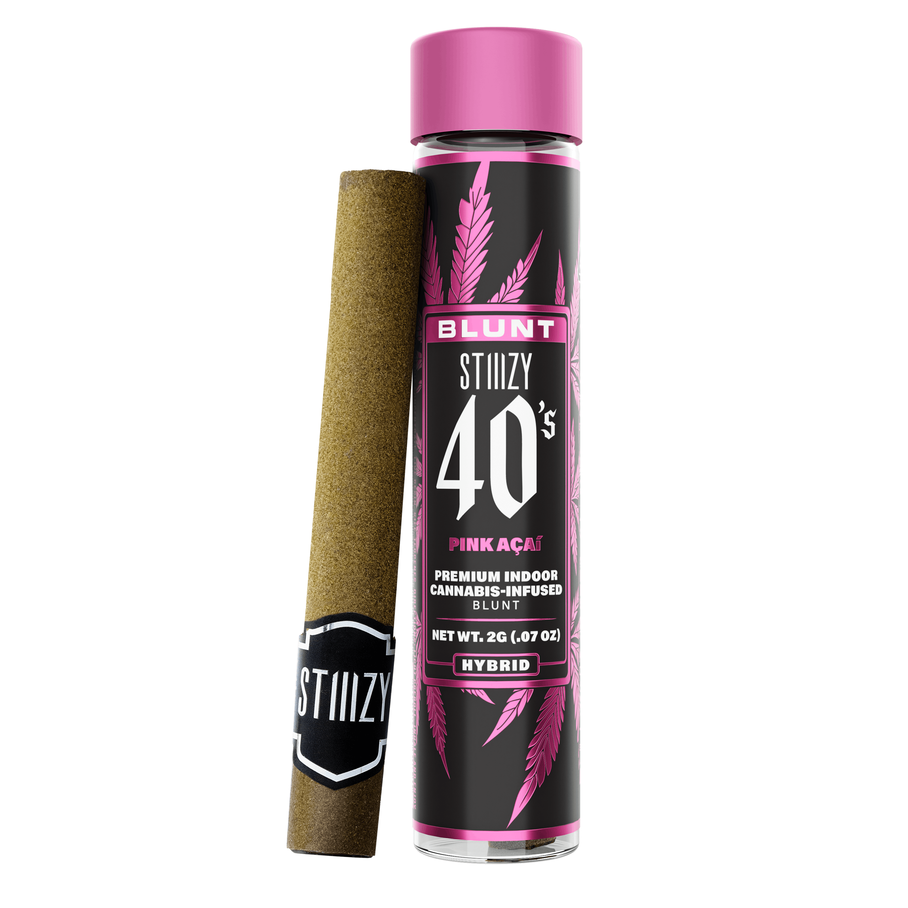 Photograph of product: Pink Acai Blunt Infused Pre-Roll 2g