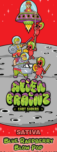 Photograph of product: Alien Brainz | Blue Raspberry Blow Pop 510 Cartridge (Oui'd)