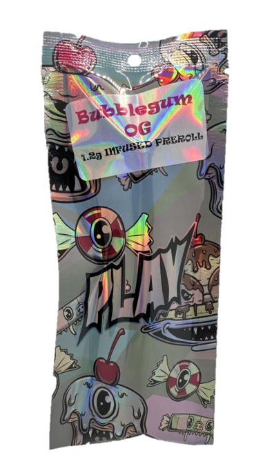 Photograph of product: Play Bubblegum OG Infused Preroll Rec
