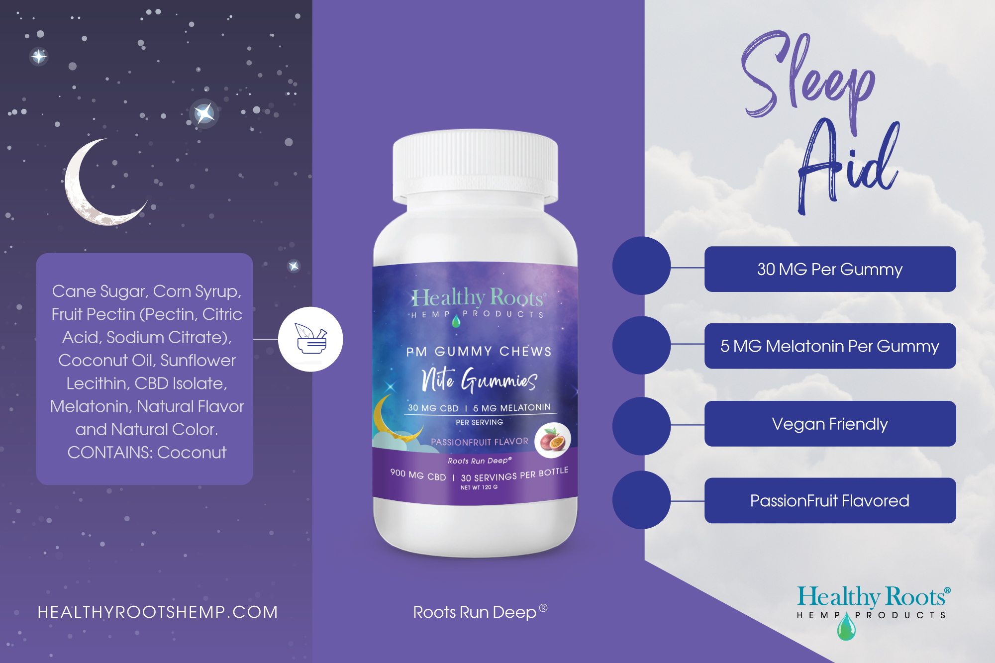 Photograph of product: Healthy Roots | PM Gummy Chews