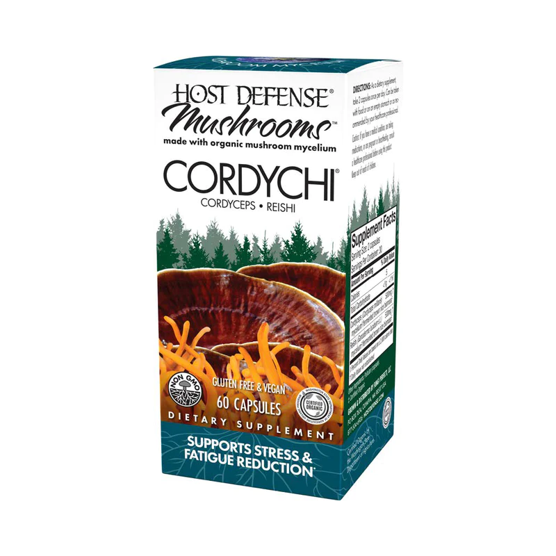 Photograph of product: Host Defense Mushrooms CordyChi Capsules 60ct