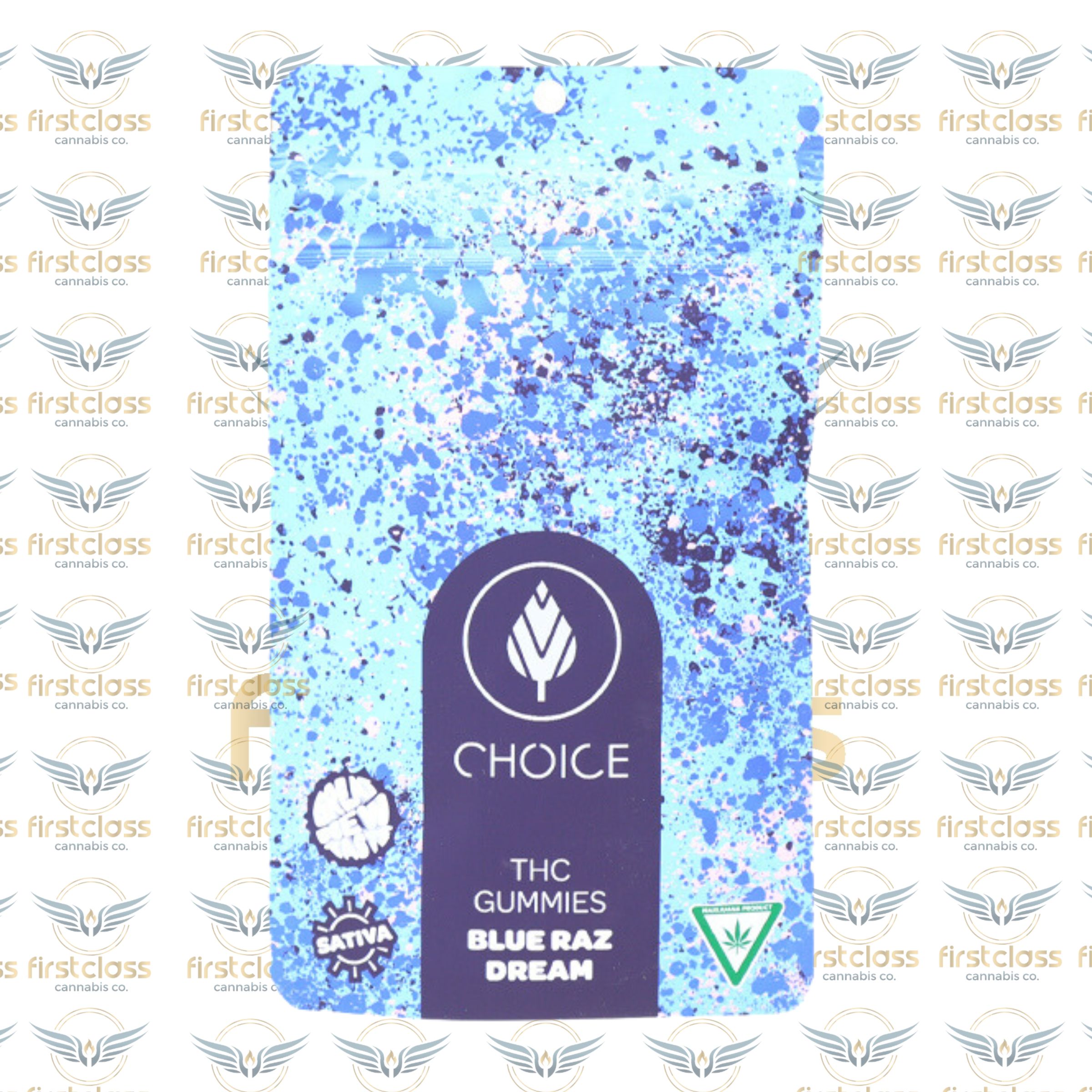 Photograph of product: Choice - Blue Raz Dream 100mg Gummies