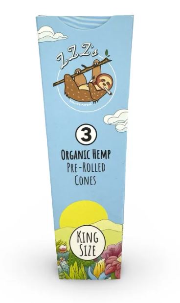 Photograph of product: ZZZ's - King Size Cones "Stoner Sloth" - 3pk
