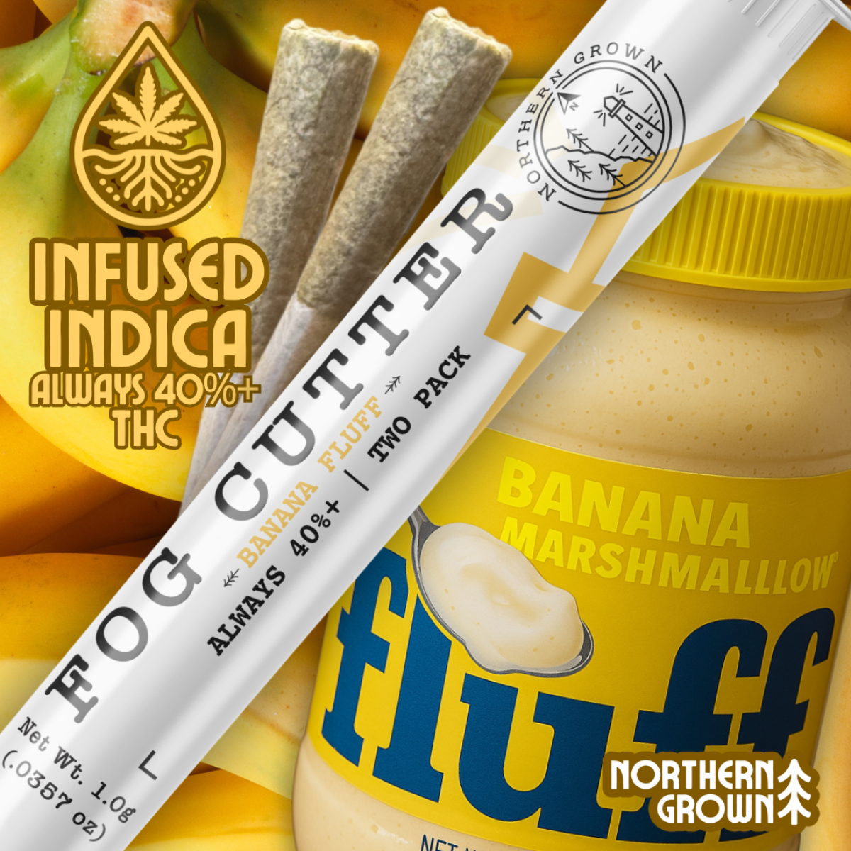Photograph of product: Banana Fluff (Infused) | .5g 2pk