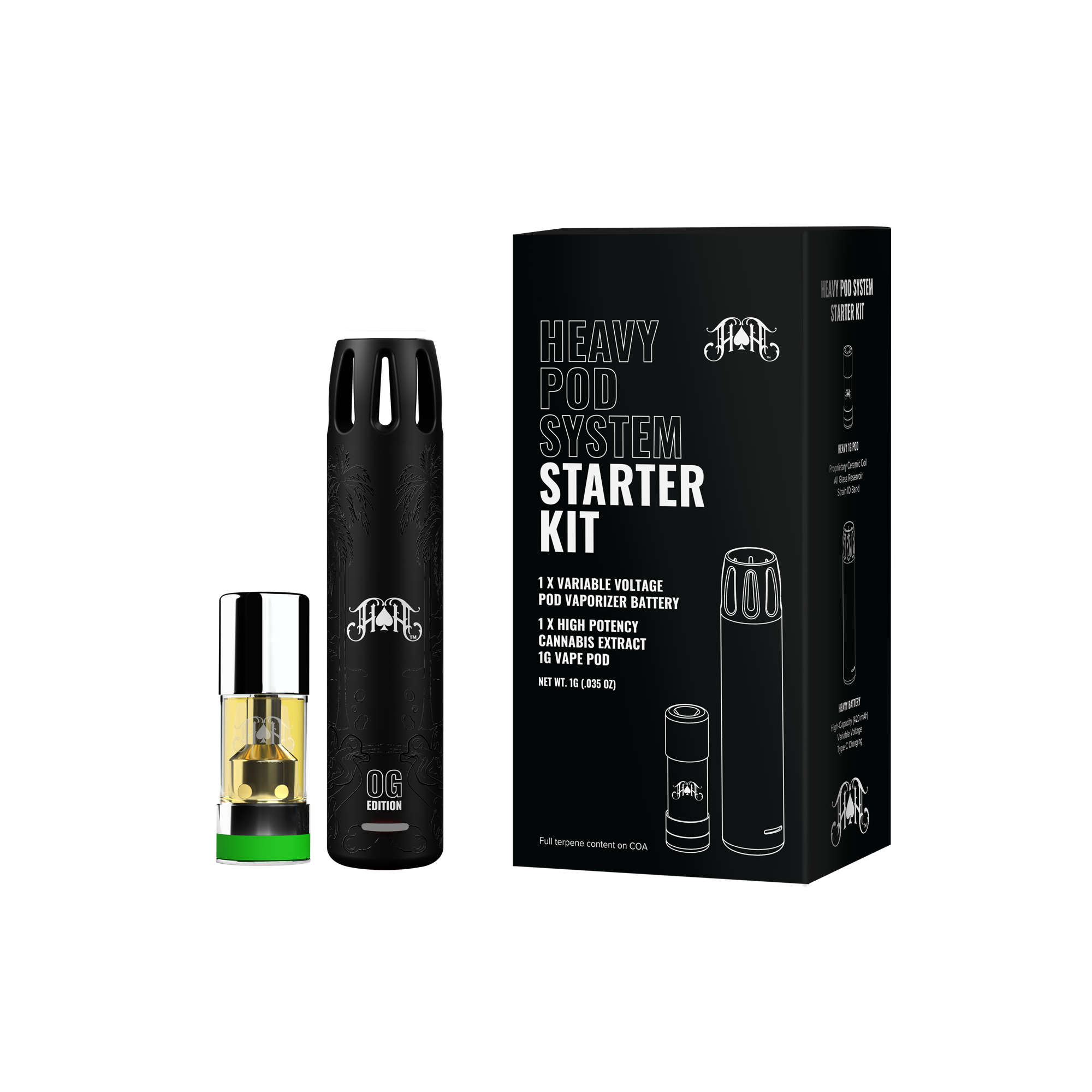 Photograph of Product: Acapulco Gold | Sativa - 1G Heavy Pod System Starter Kit