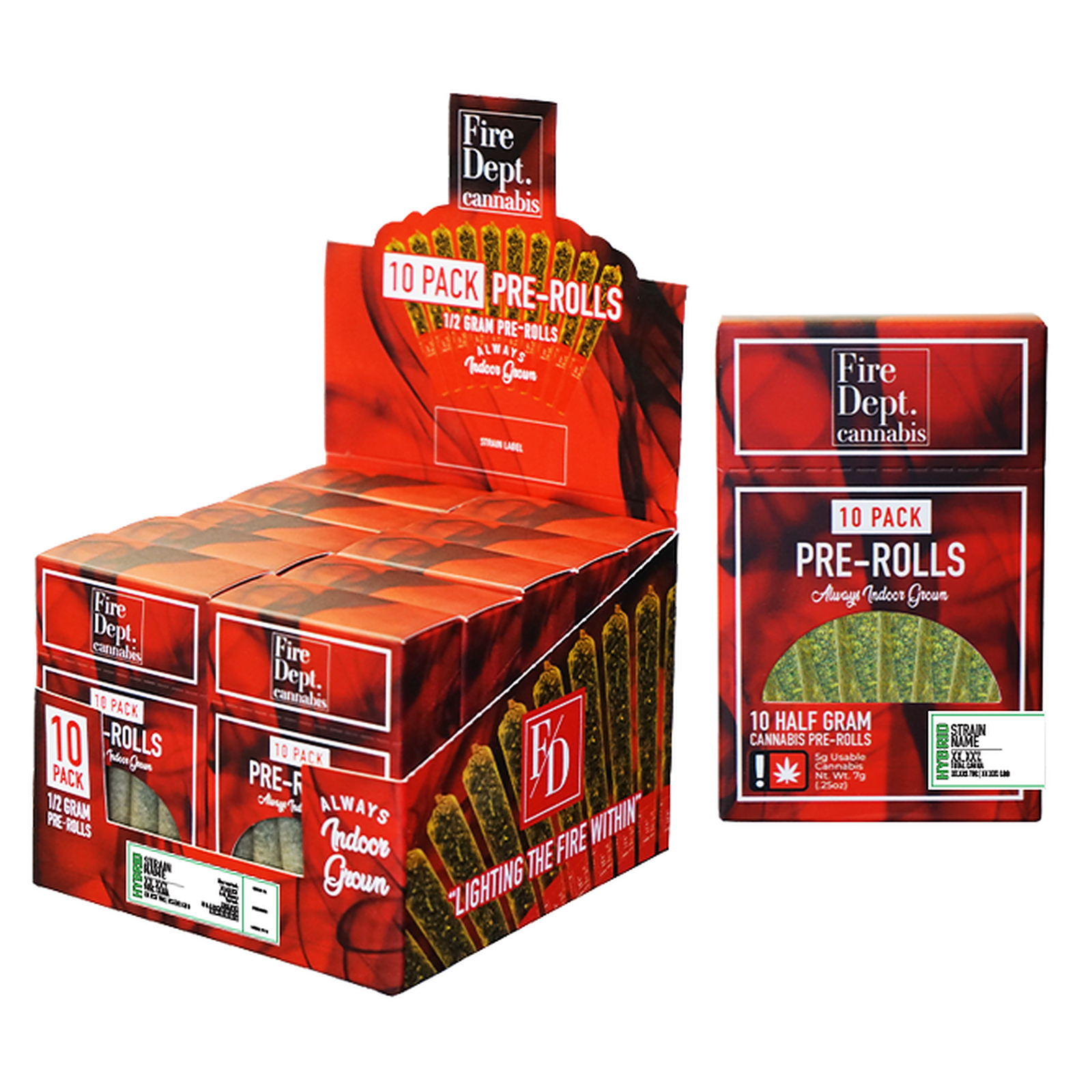 Photograph of product: Fire Dept > Pre Roll 10Pk x 0.5g > Mt Hood Magic