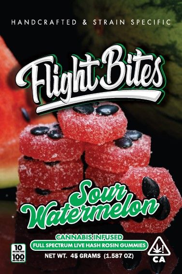 Photograph of product: Flight Bites / Edibles / Sour Watermelon 100MG