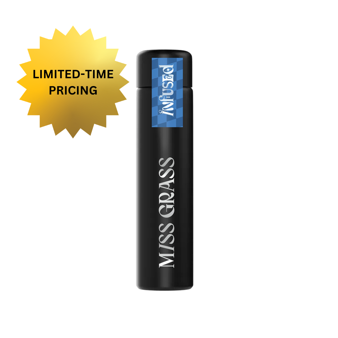 Photograph of Product: Miss Grass - Solventless Infused Preroll - Quiet Times - Garlic Cookies x Oreoz with Purple Punch