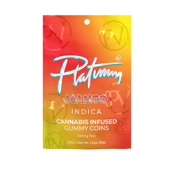 Photograph of product: Platinum Gummies- Mango 200mg