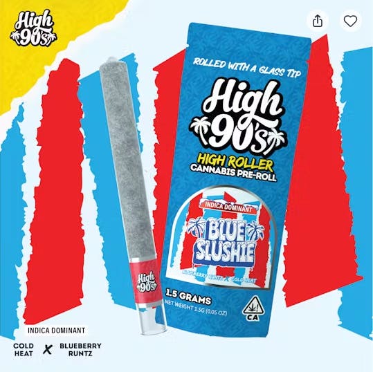 Photograph of product: Blue Slushie High Roller - Pre-roll