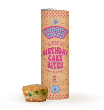 Photograph of product: Bubby's Baked Birthday Cake Bites (H) (5pk x 5mg)