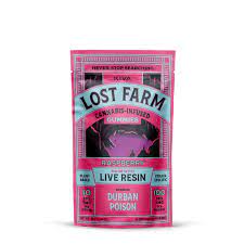 Photograph of product: Lost Farm Raspberry Live Resin Gummies (10 x 20mg) 200mg