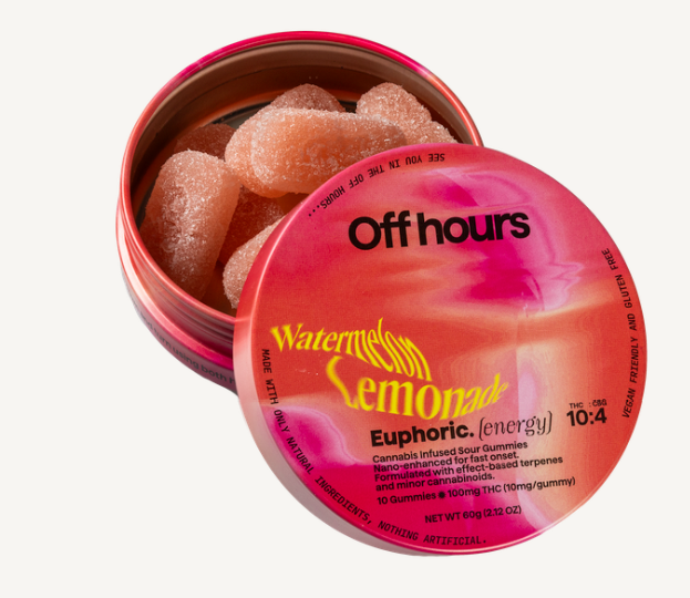 Photograph of product: Off Hours Euphoric (Energy) Gummies - Watermelon Lemonade - 10 pack