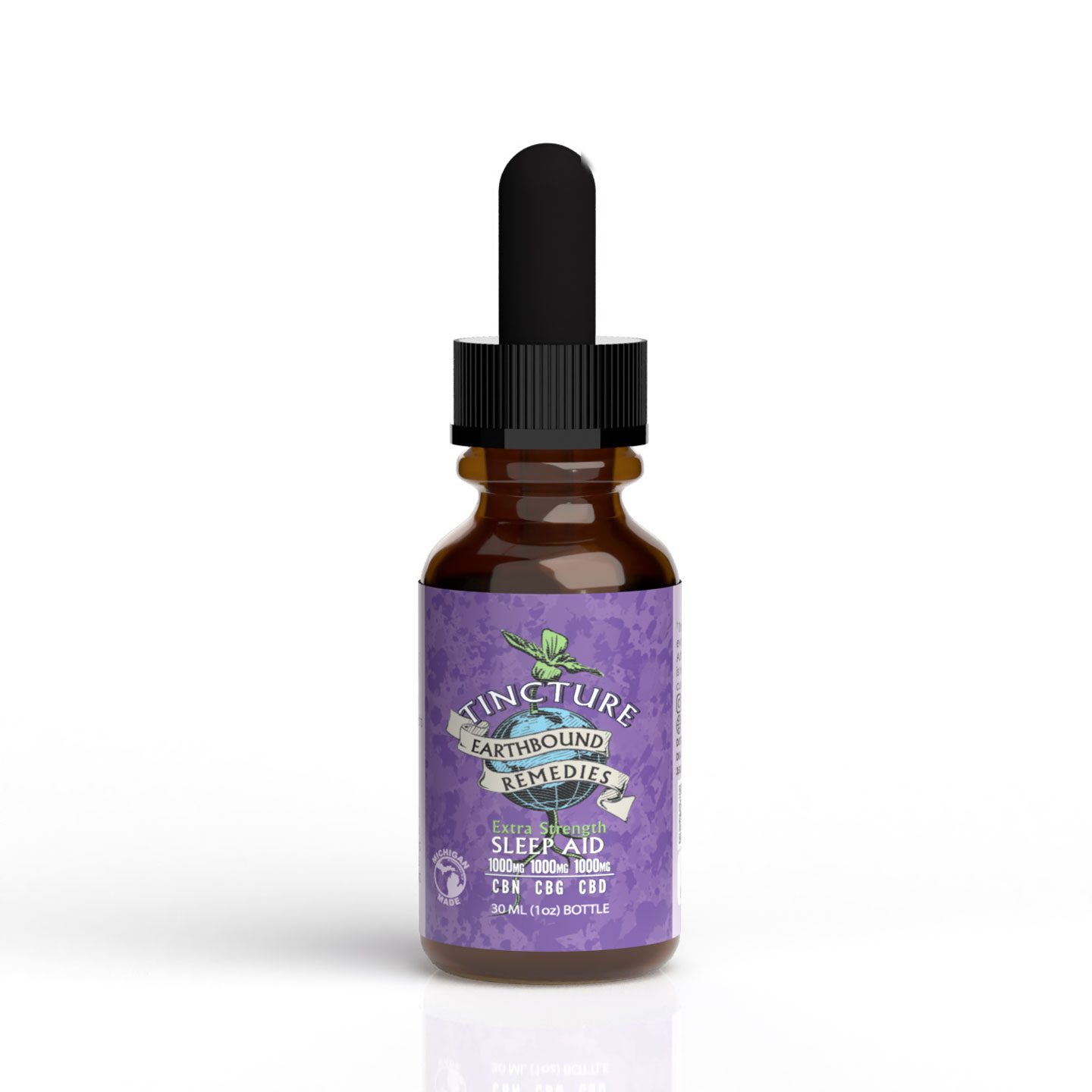 Photograph of product: 1:1:1 Sleep Aid 1000mgCBD:1000mgCBN:1000mgCBG Tincture by Earthbound Remedies
