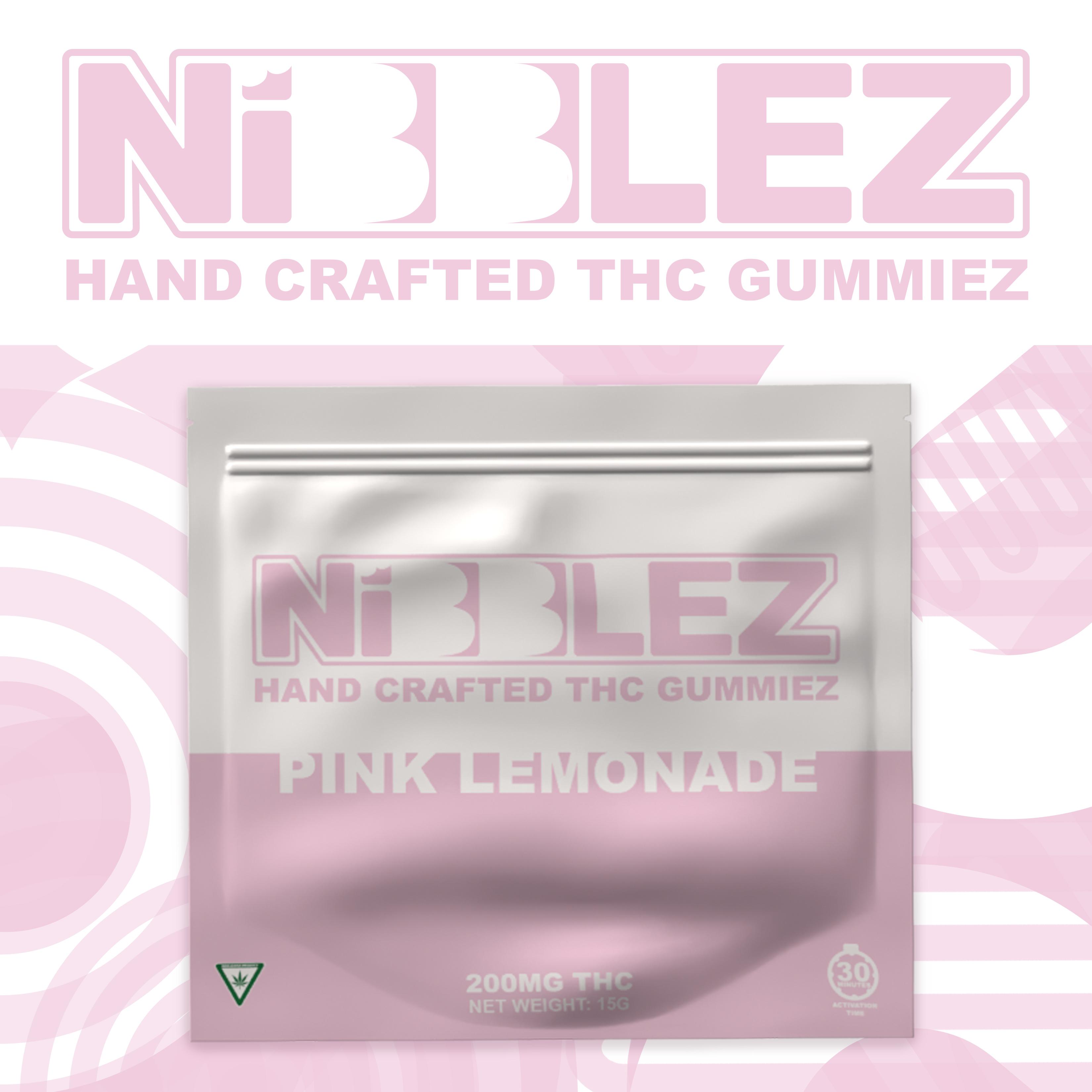Photograph of product: Nibblez - 200mg Gummies - Pink Lemonade