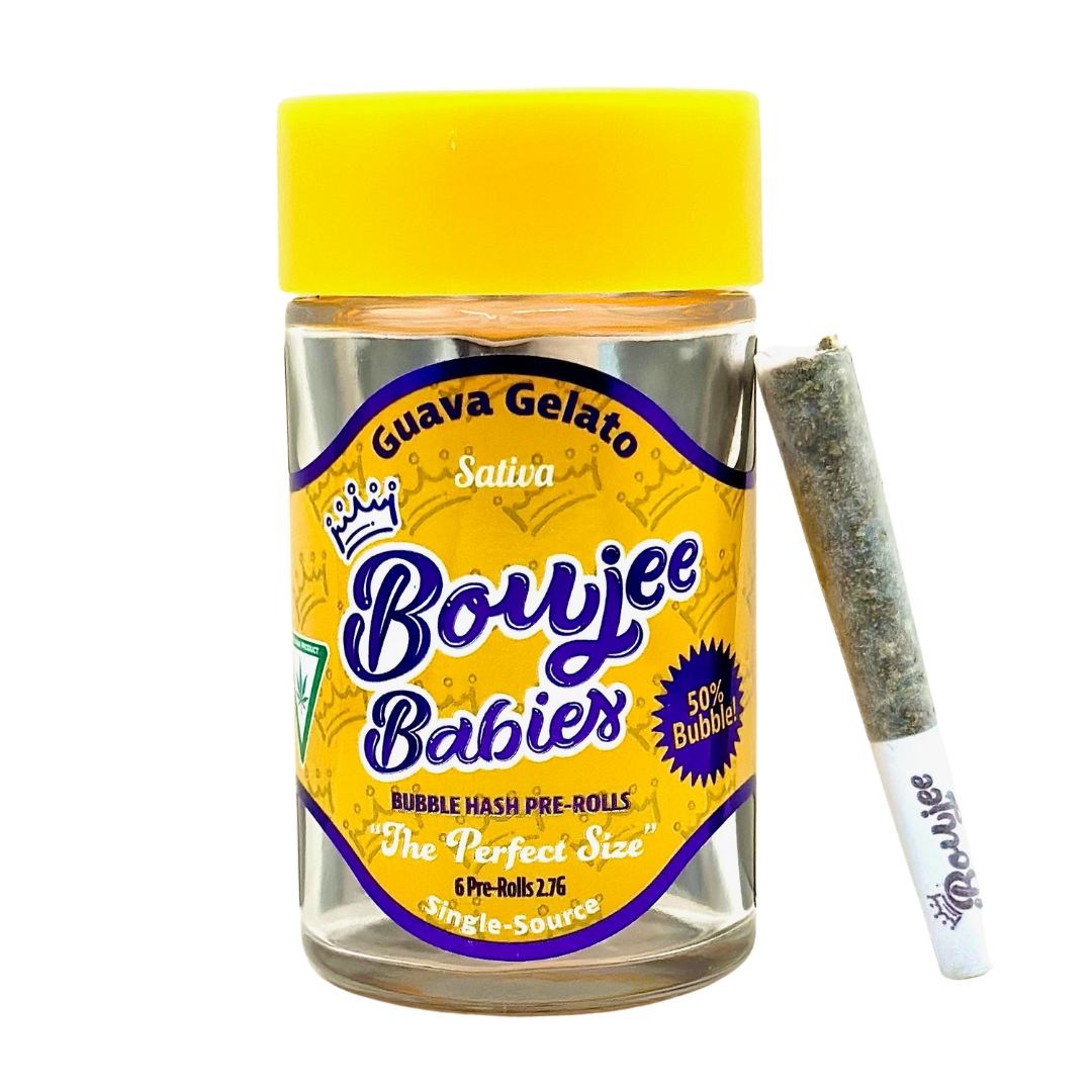 Photograph of product: Boujee Babies - Guava Gelato 50% Bubble au chocolat Infused 6pk