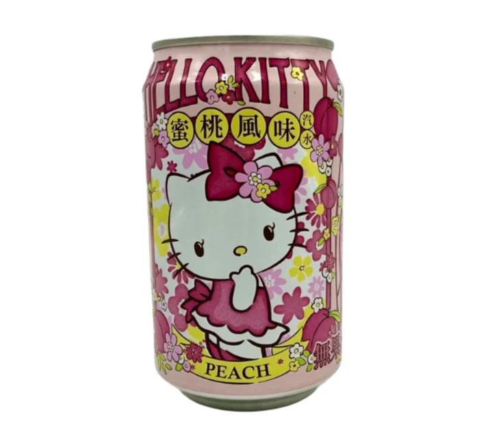 Photograph of product: Hello Kitty Peach Soda (Taiwan)
