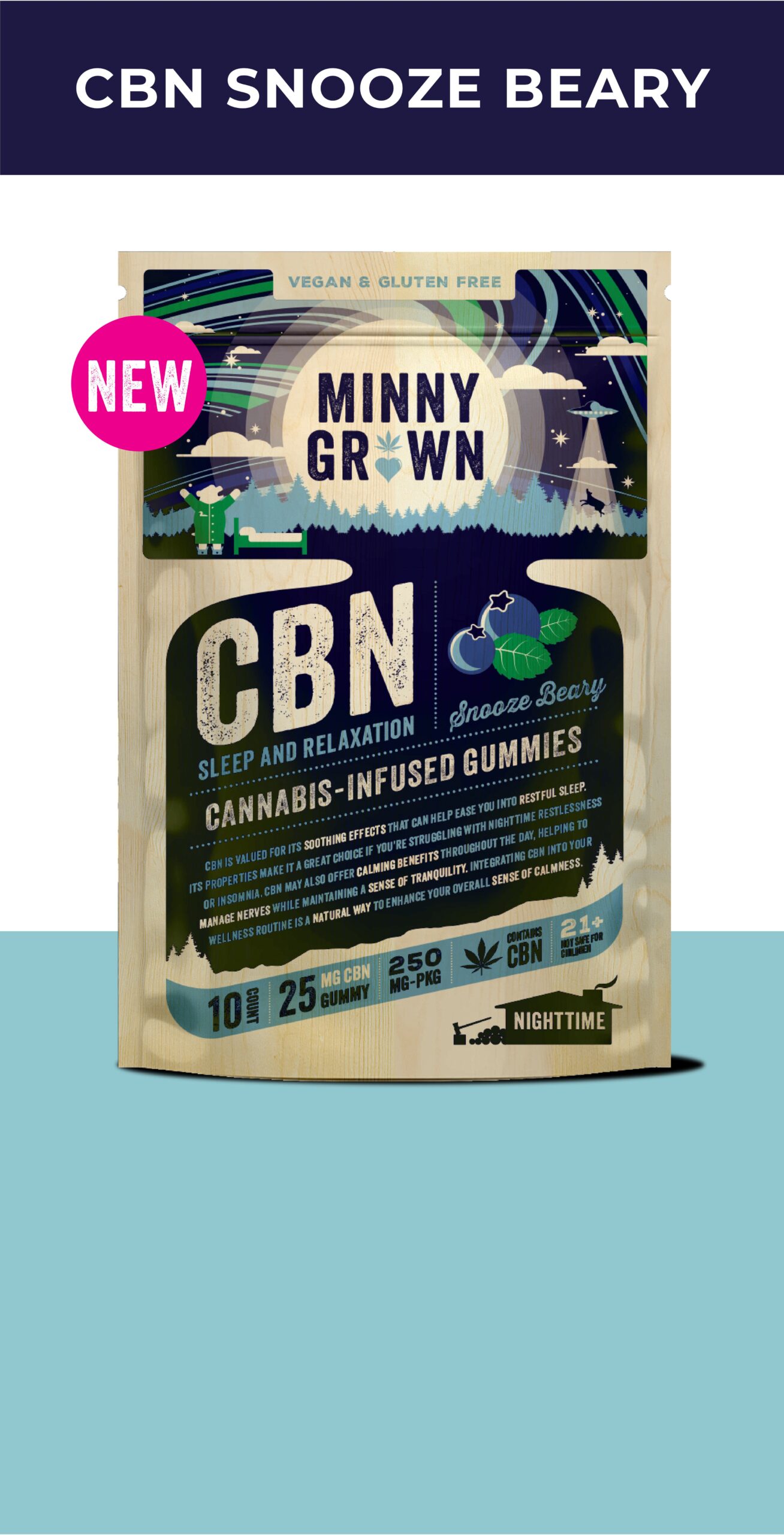 Photograph of Product: MINNY Grown | Snooze Beary | 250mg CBN