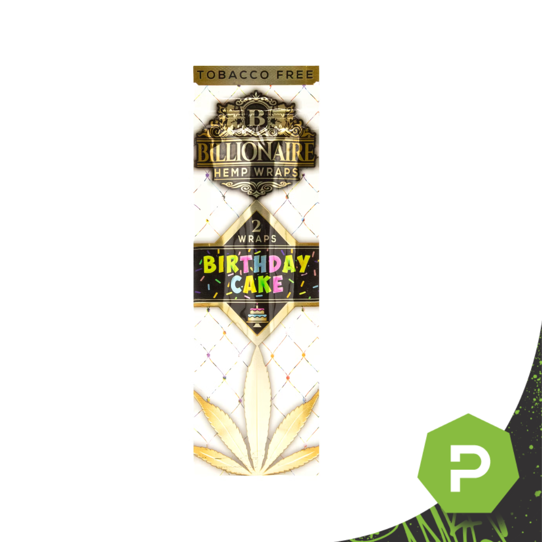 Photograph of product: Billionaire | 2pck Hemp Wrap | Birthday Cake
