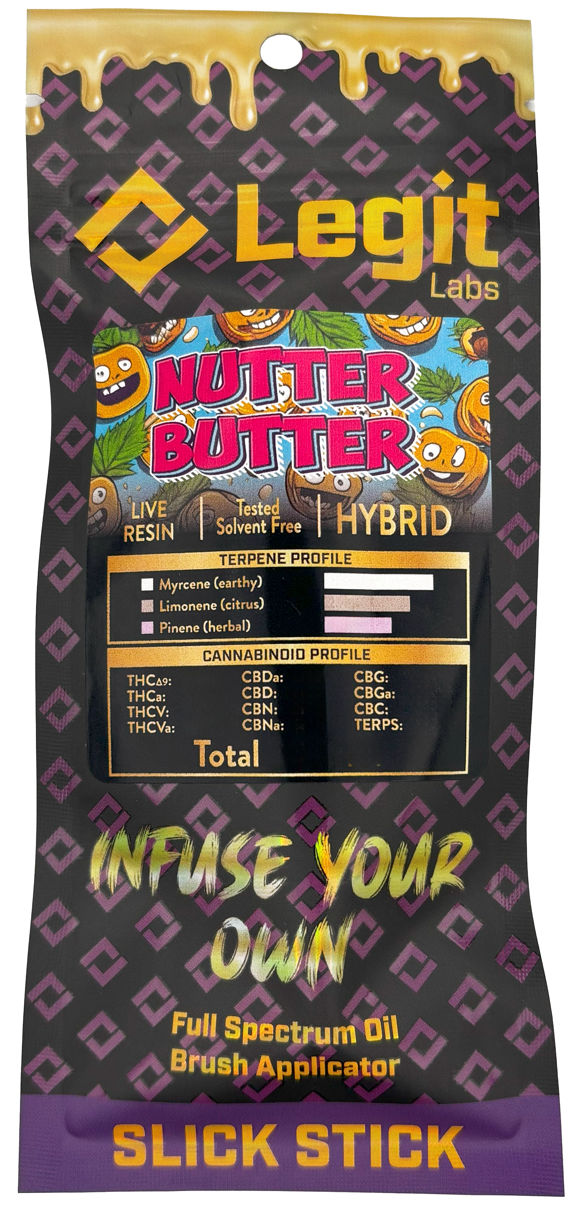 Photograph of product: Legit Labs | Nutter Budder Slick Stick | Cured Resin Concentrate