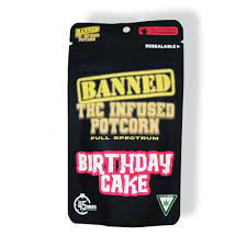 Photograph of product: Banned - White Cheddar Infused Popcorn 200mg