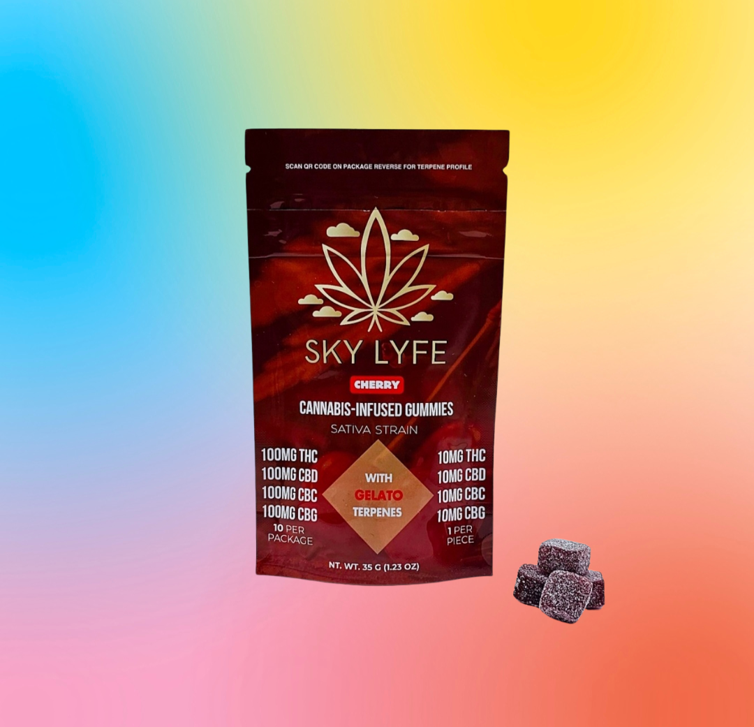 Photograph of product: Sky Lyfe | Cherry Gummies | TH-oui/CBD/CBG/CBC | 400mg